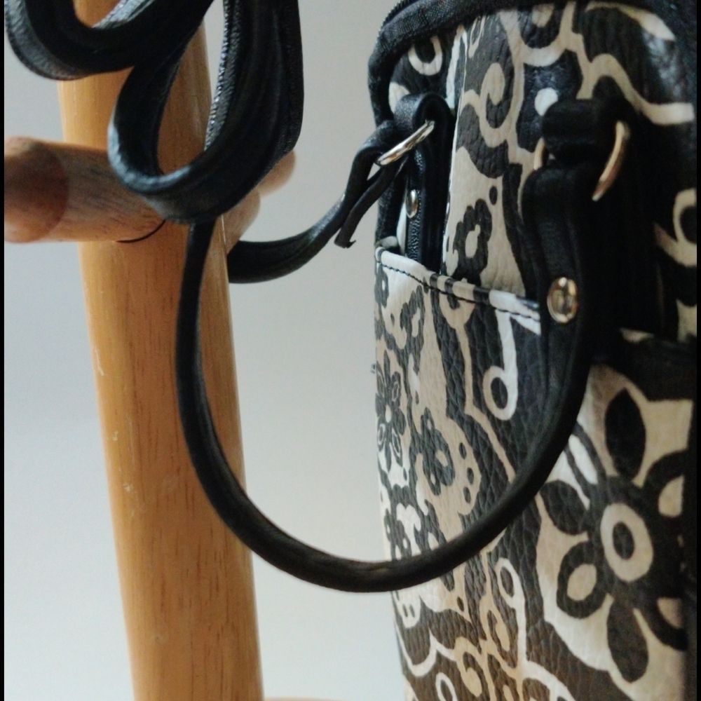 Black White Patterned Mini Bag - image 8